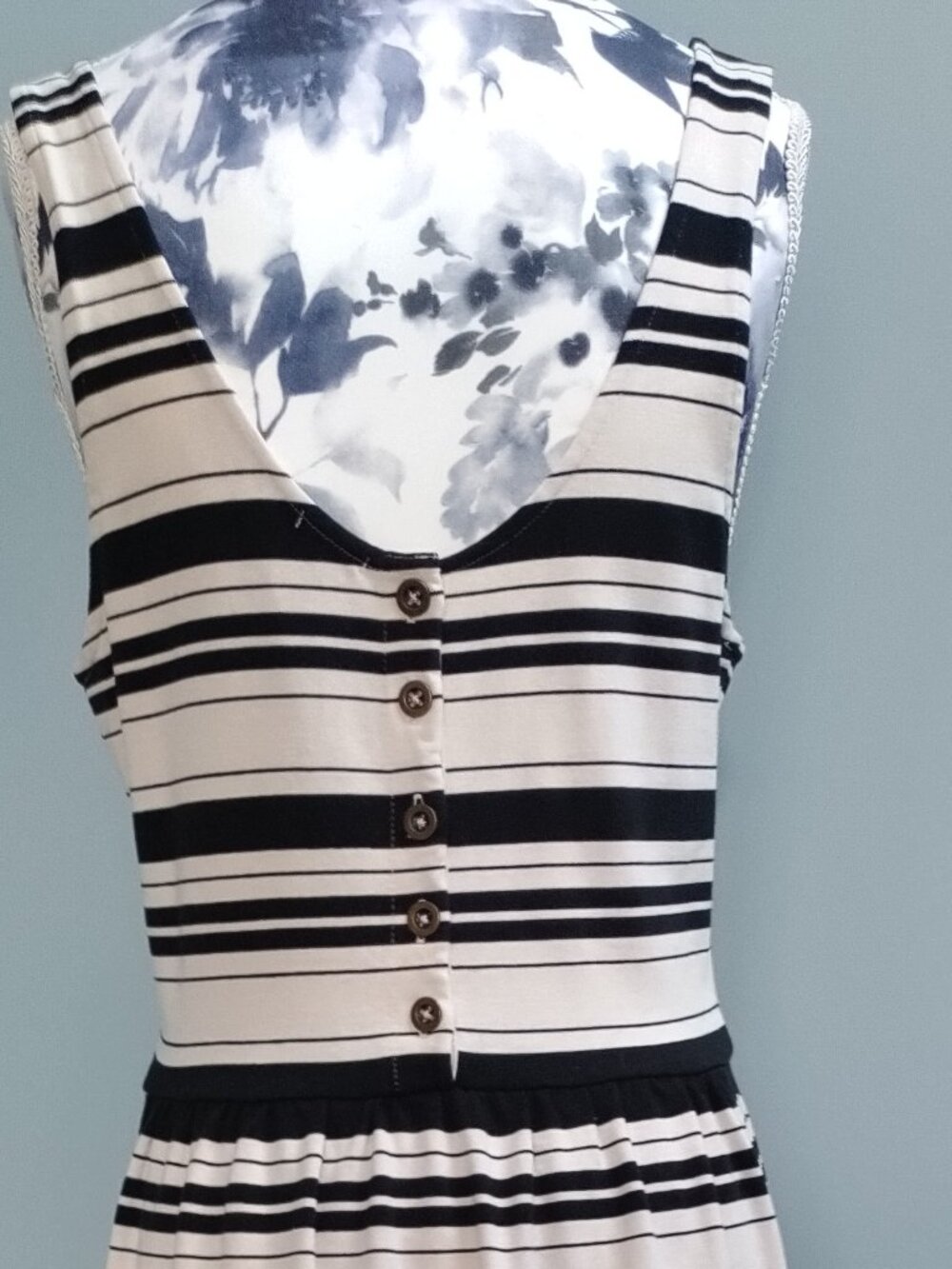 J. Crew Black & Cream Striped Sundress, New size S - Picture 4 of 9
